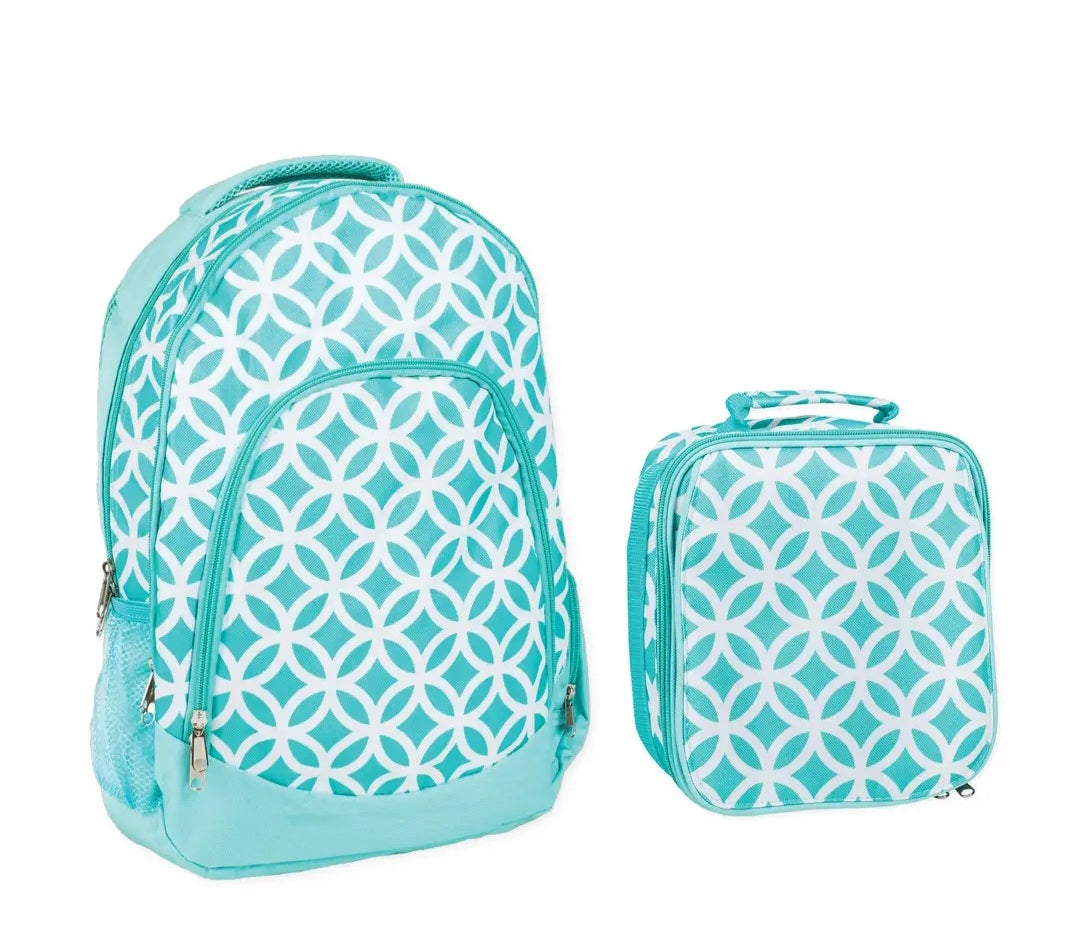 Diamond Pattern Backpack/lunchbag
