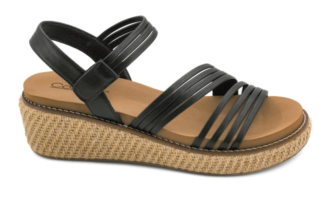 Corkys What about Now Black Sandal