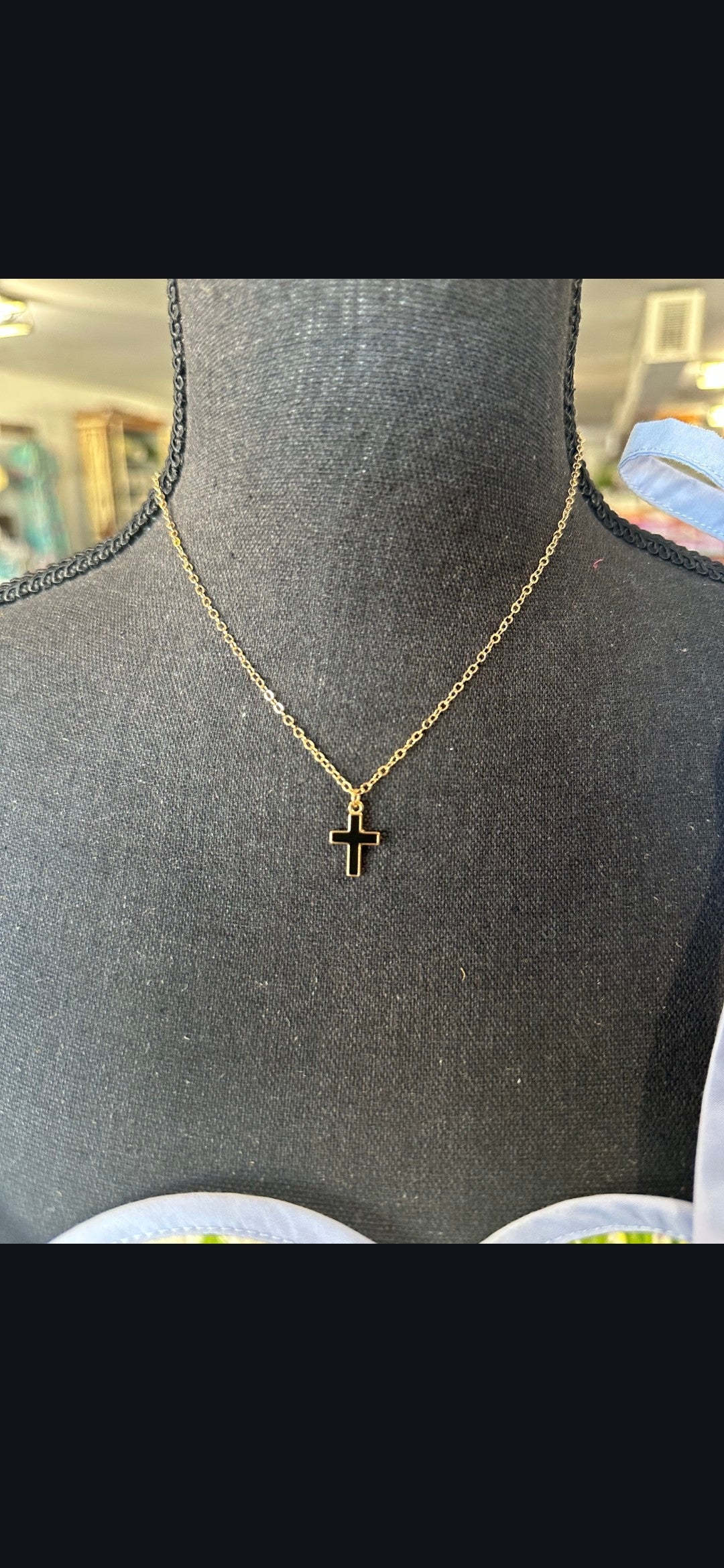 Black cross Necklace