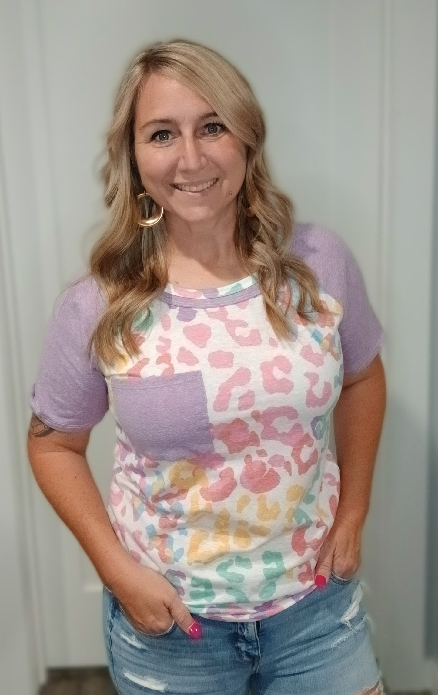 Lavender Leopard Top