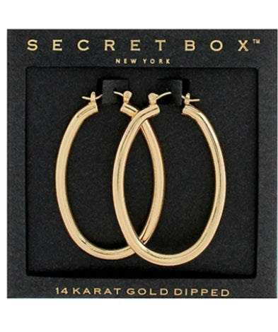 50mm Gold Oval Hoops