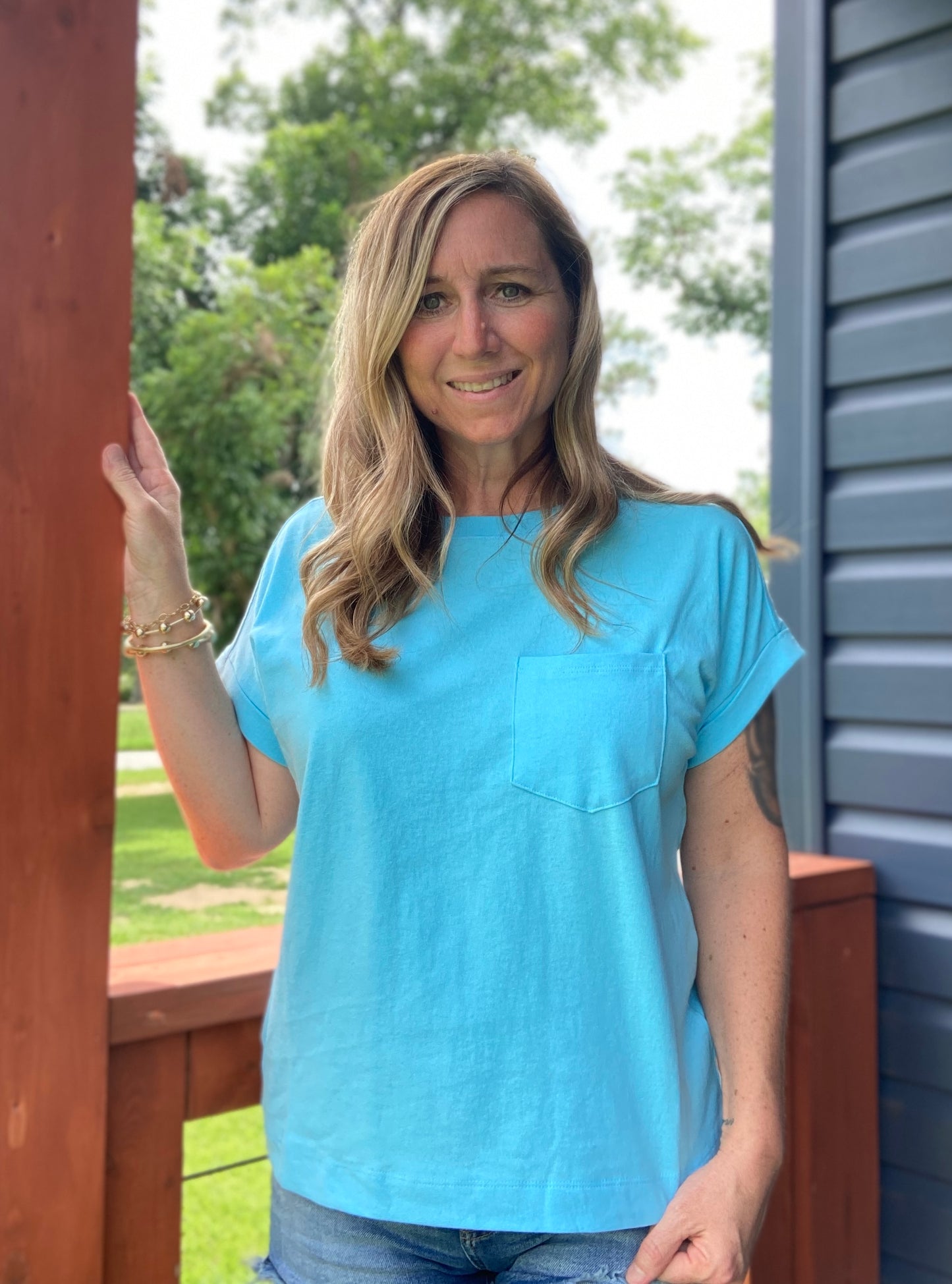 Zenana Sky Blue Tee