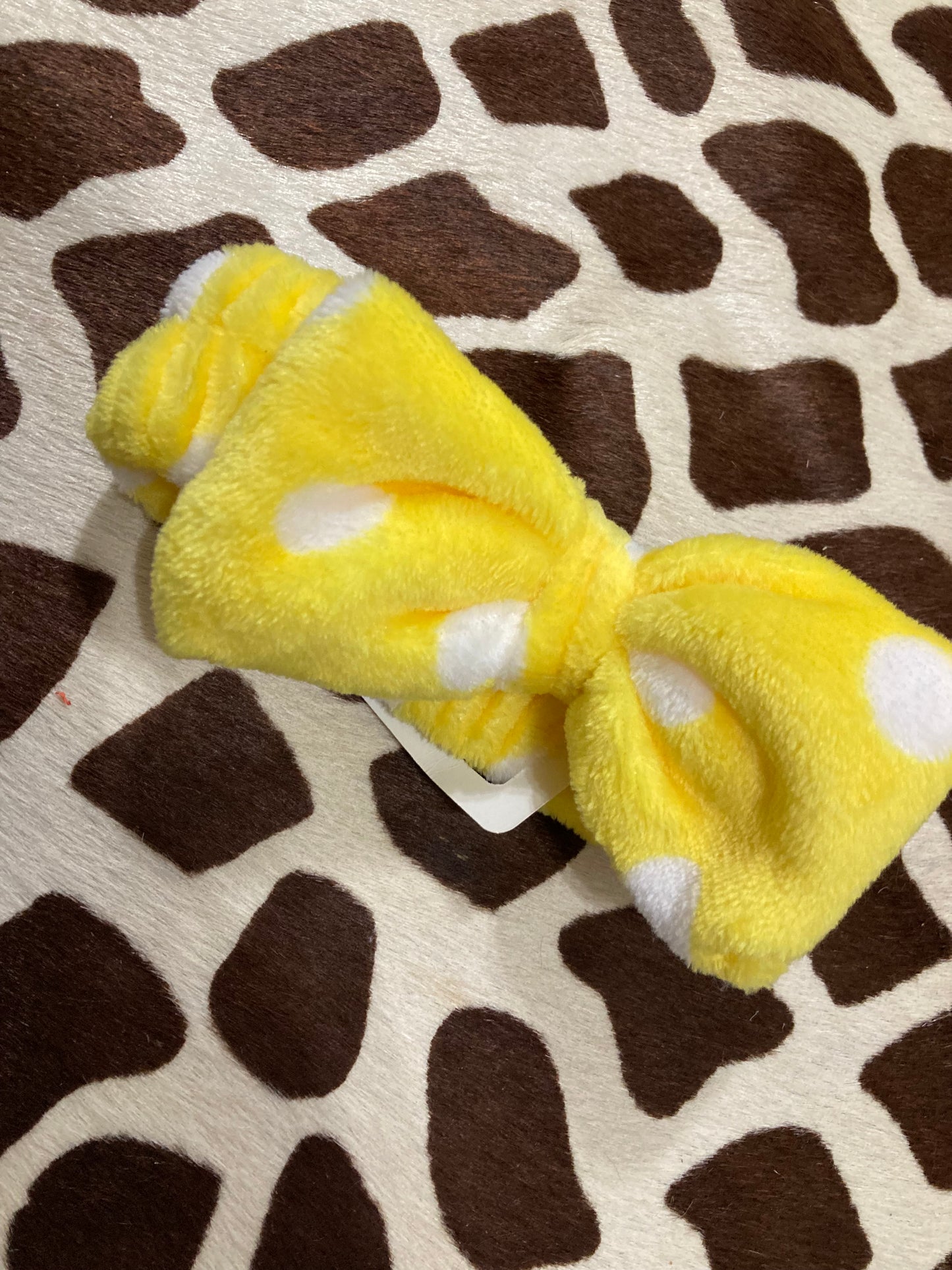 Yellow Polka Dot Spa Headband