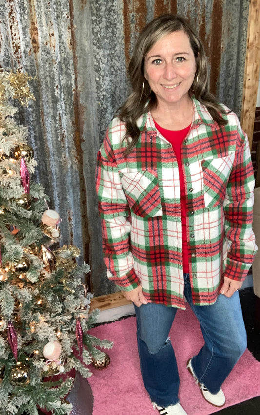 Red Plaid Shacket