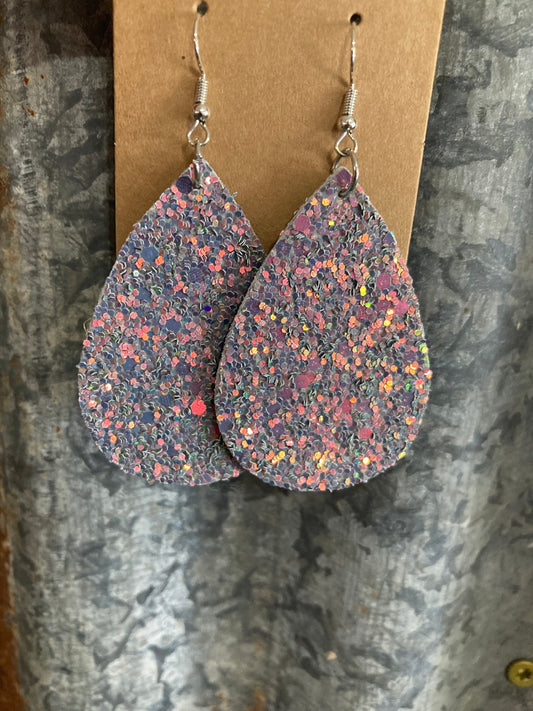 Steamed Multi Sparkle Teardrop Earrings