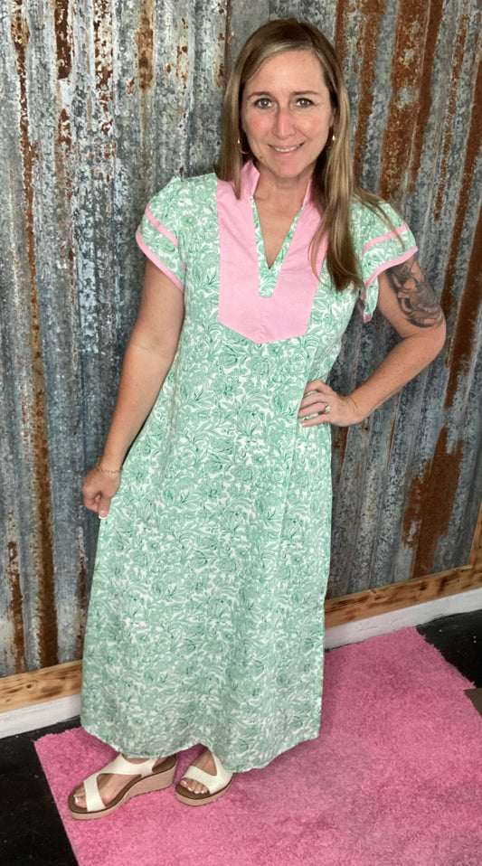 Green/Pink Dress
