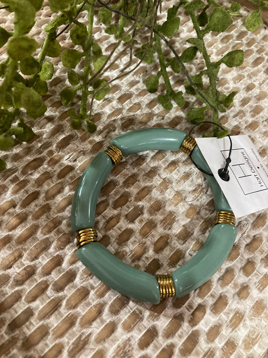 Sage Green Tubed Bracelet