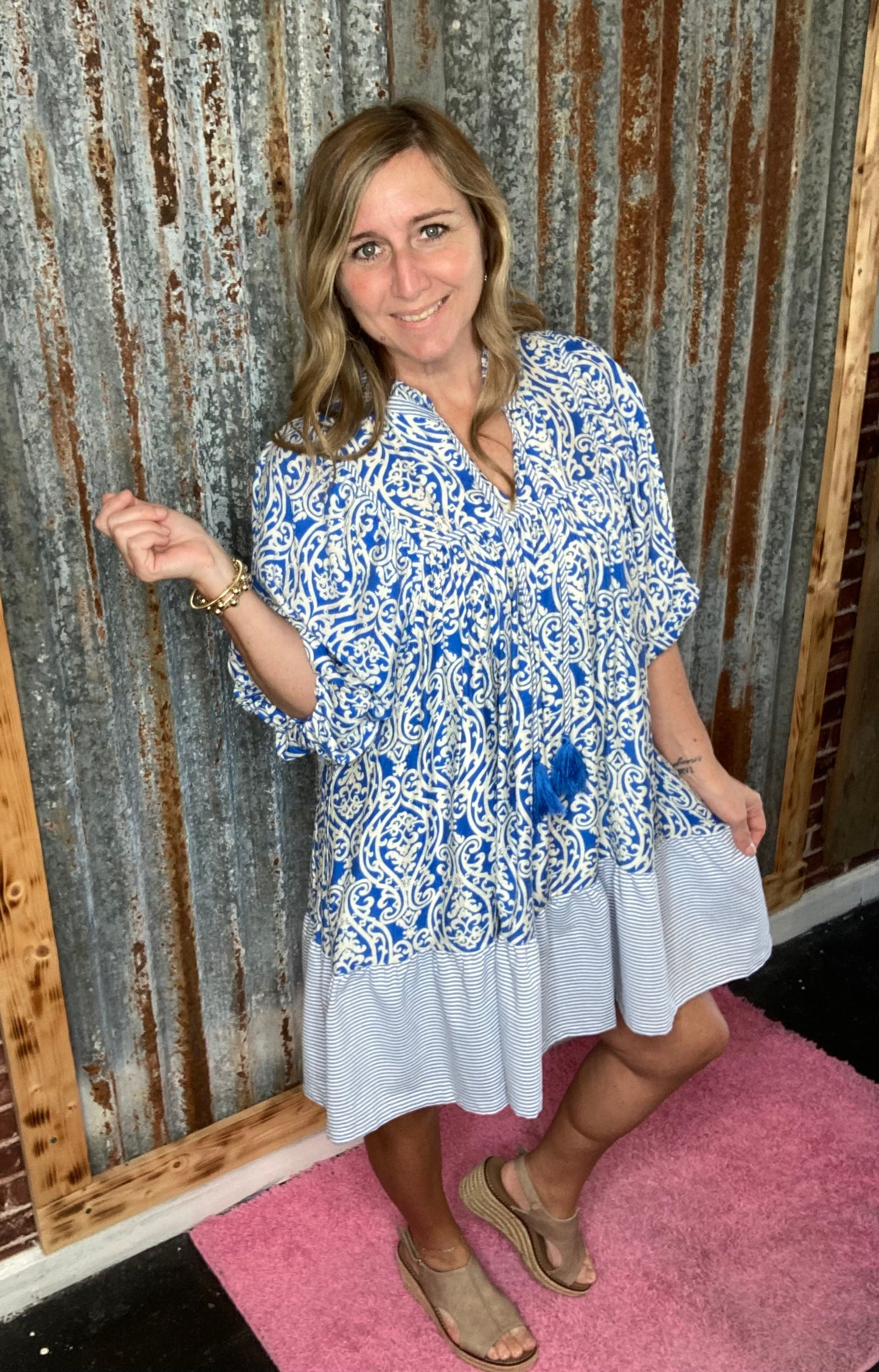 Blue Short Dress