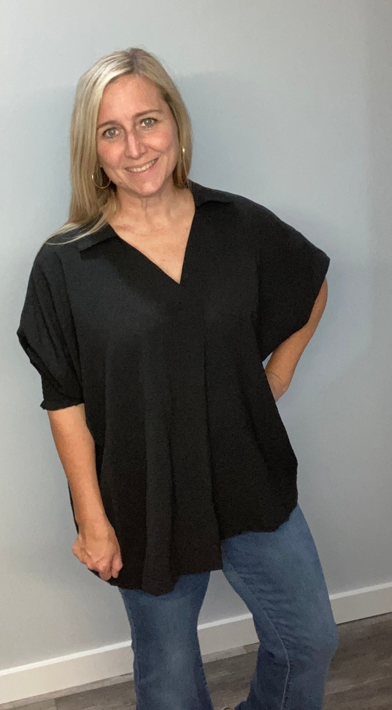 Black Oversized Top