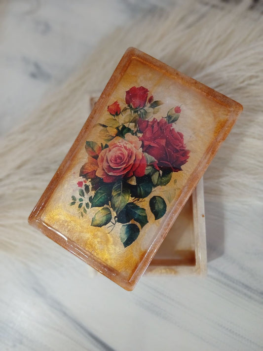 Rosy Orange Trinket Box