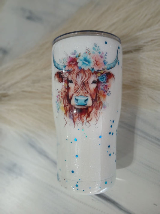 Floral Cow Tumbler