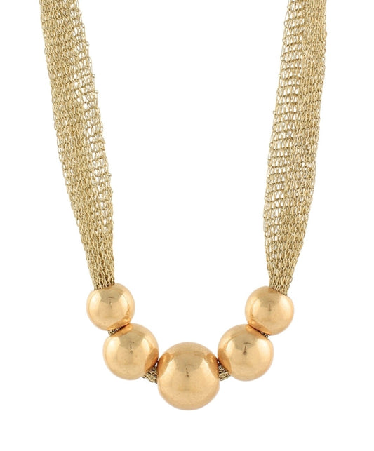 5 Ball Mesh Necklace