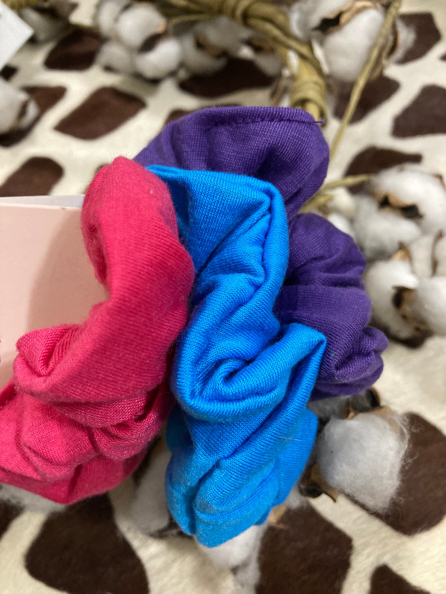 Three Pack Color Scrunchies