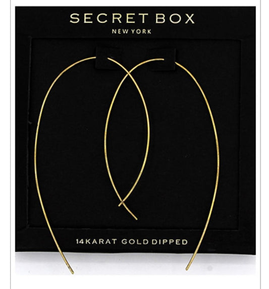 Curved Earrings Gold