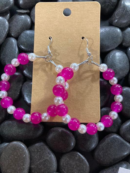 Pearly Fuschia Dreams Earrings