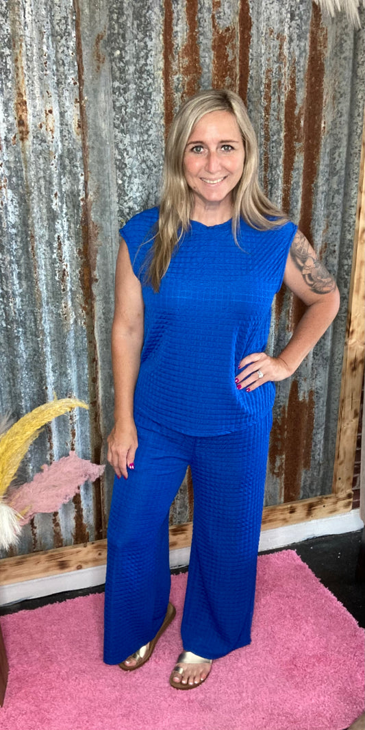 Royal Blue Pant Set