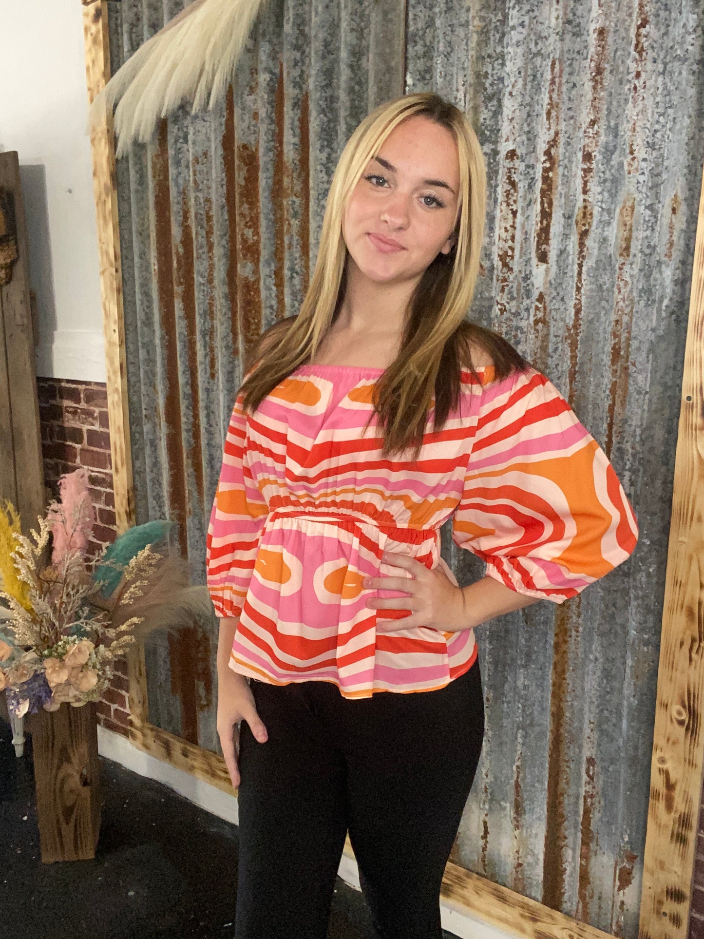 Colorful Swirl Blouse