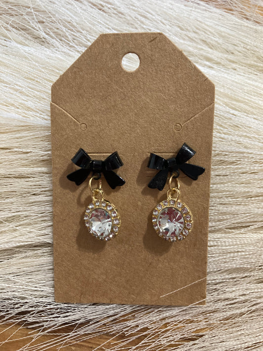 Black Bow Dangles