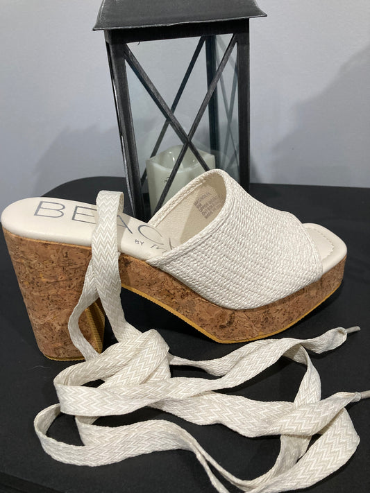 Matisse Magnolia Ivory lace Up Platform