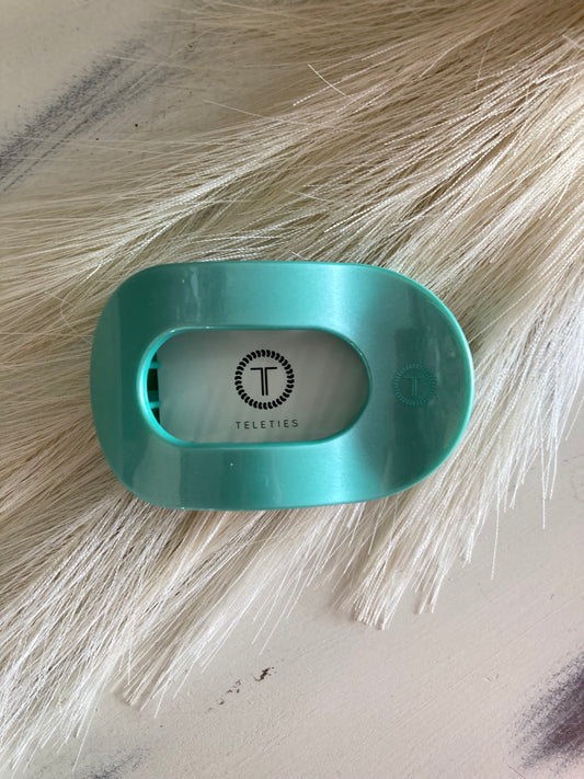 Medium Totally Turquoise Riund Flat Hair Clip