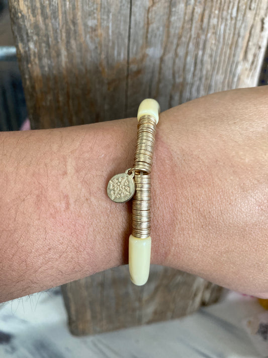 Golden Cream Bangle