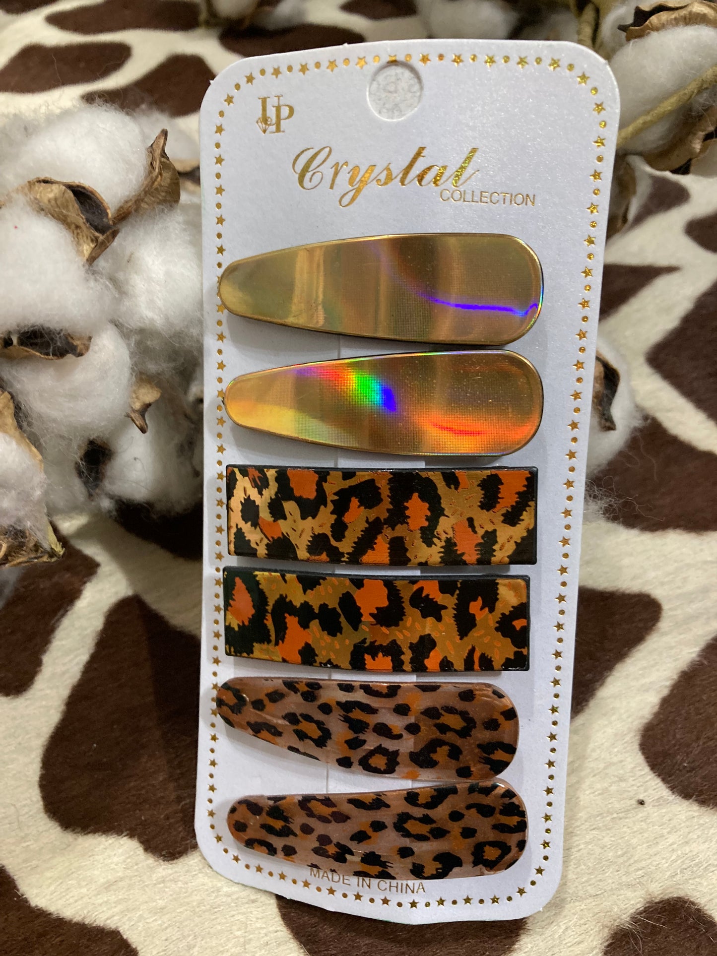 Cheetah Barette Clips