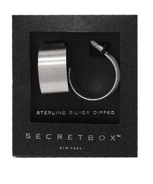 Silver Wide Thick Hoops