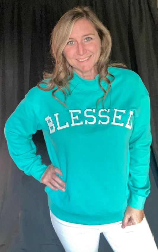 Blessed Sea Green Sweatshirt