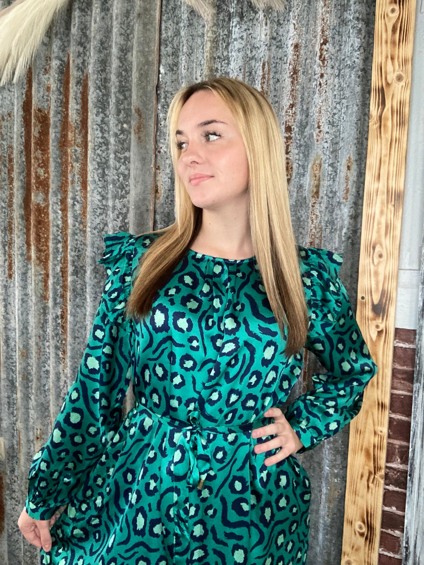 Green Pattern Dress