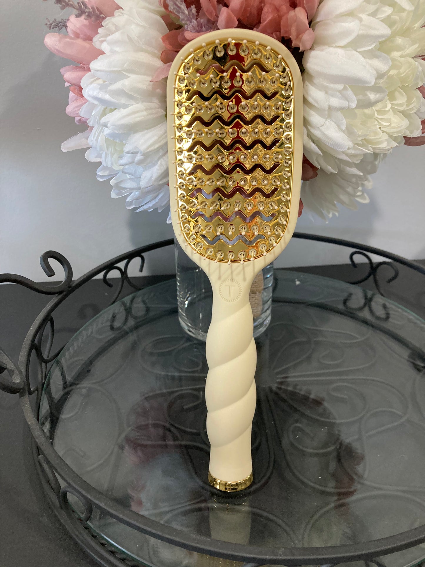 Tan Vented Teleties Hair Brush