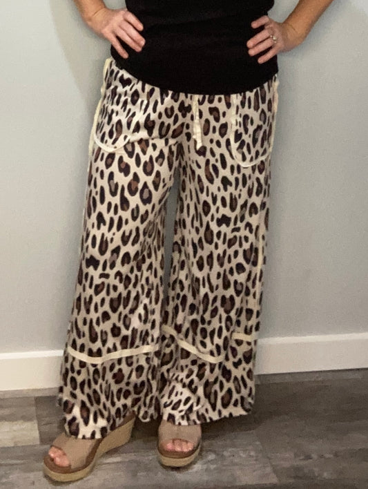 Khaki Leopard Pants