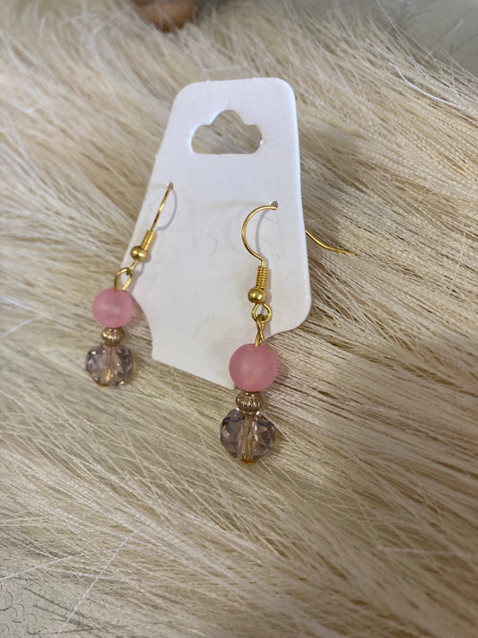 Pink Crystal Dangles