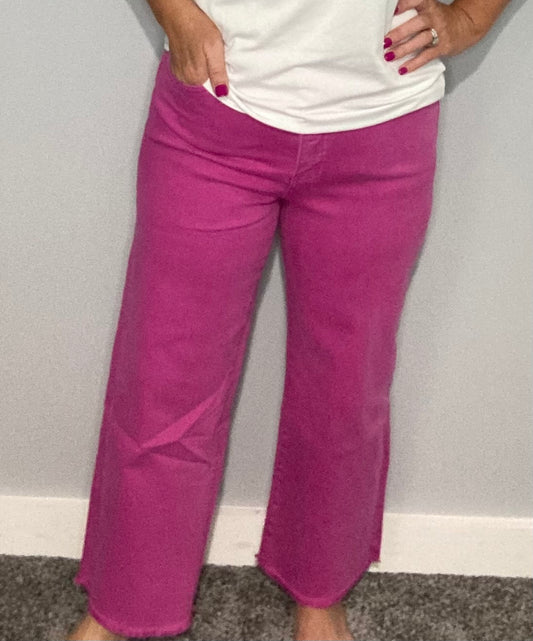 Chloe High Rise Croooed Jeans (Pink)