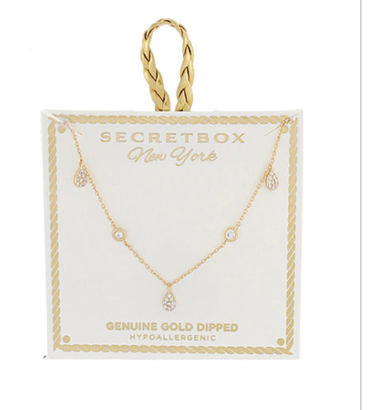 5 Crystal Charm Necklace