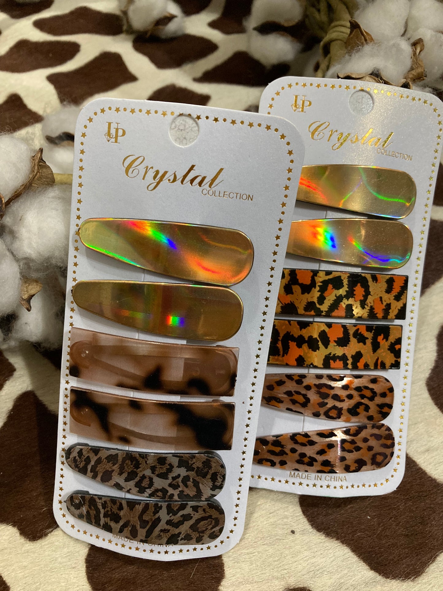 Cheetah Barette Clips