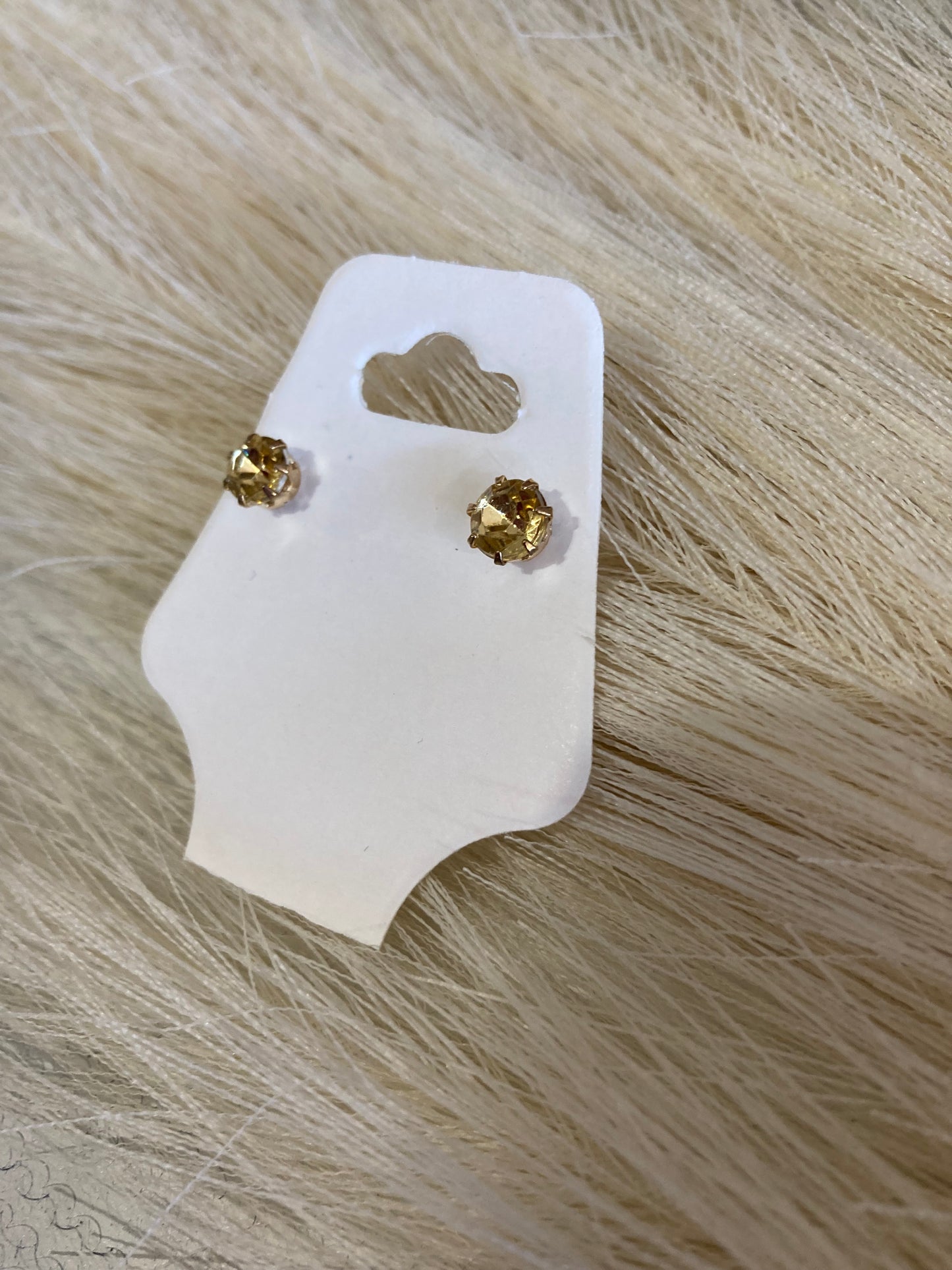 Golden Diamond Studs