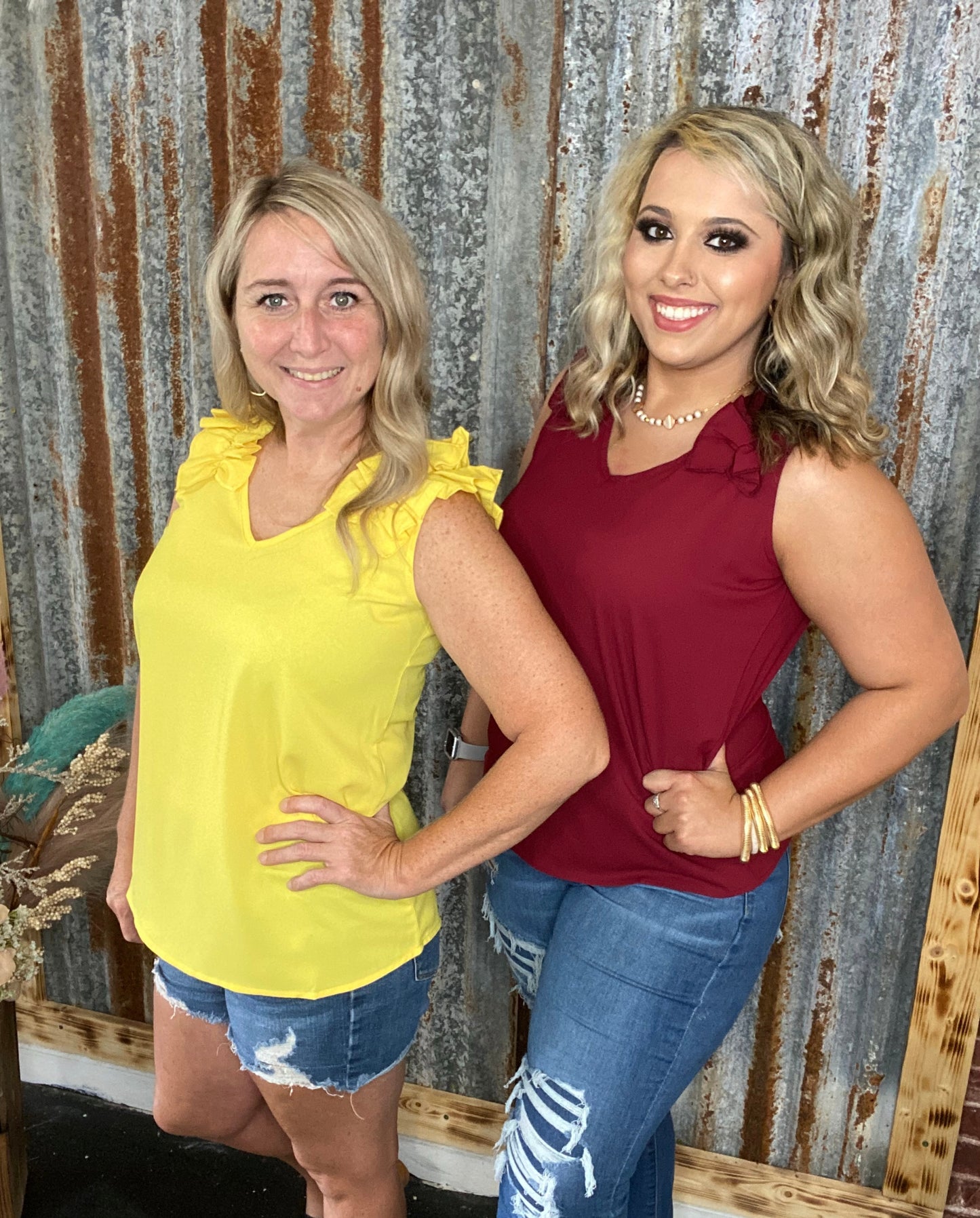 Yellow Ruffle Tank