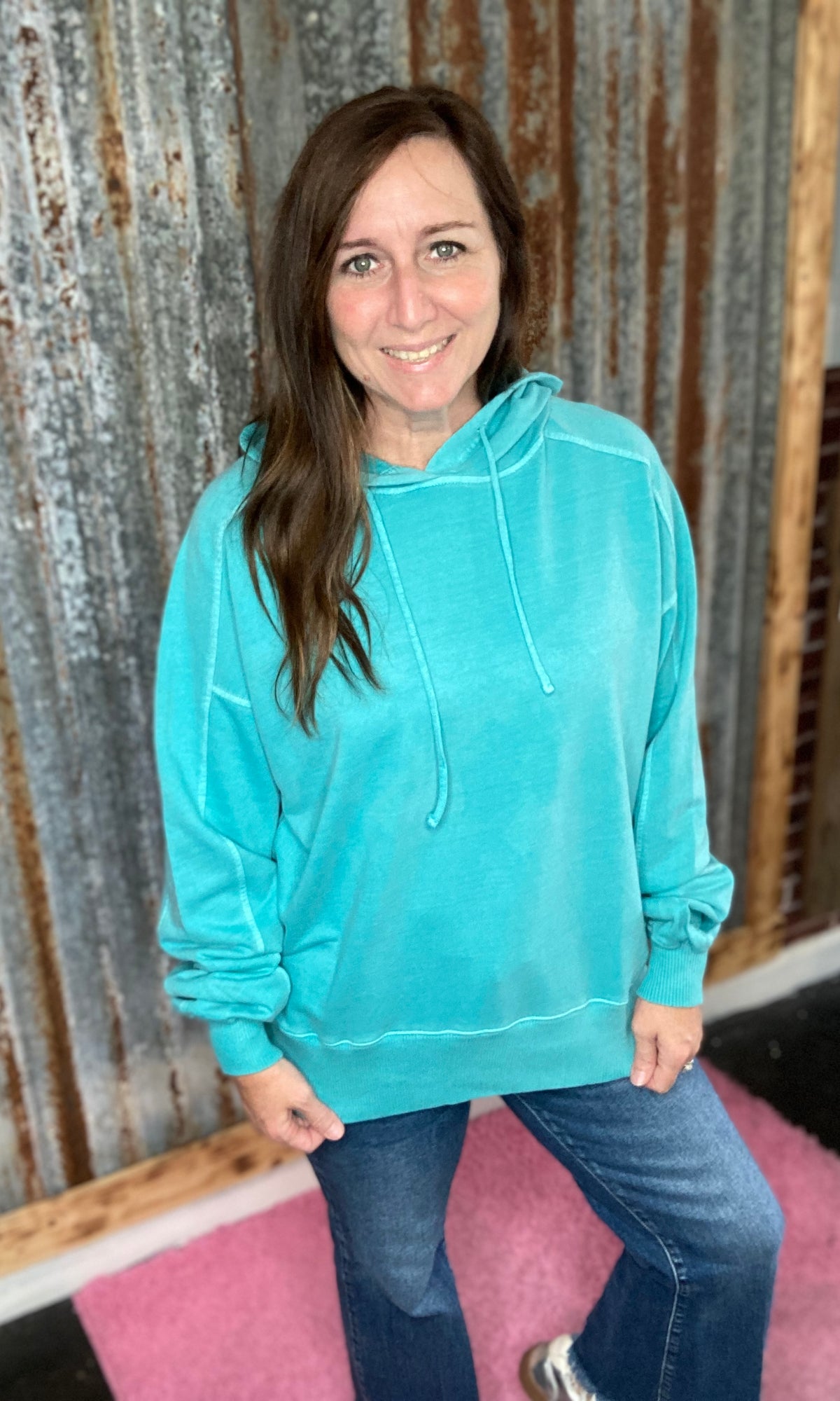 Turquoise Hoodie