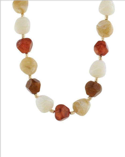 Geometric Marble Stone Necklace