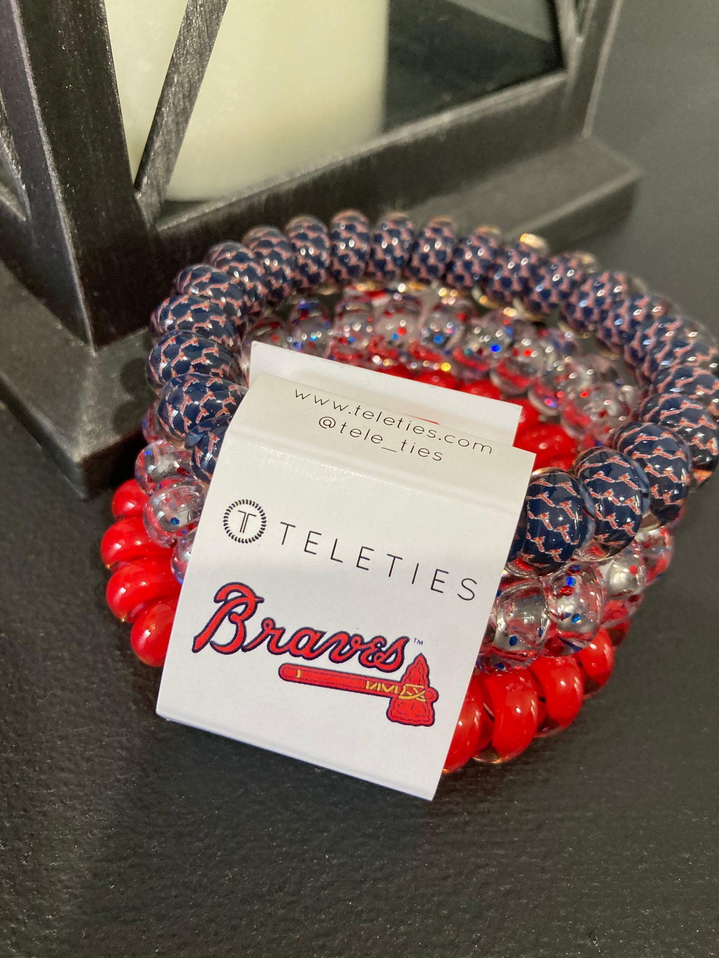 Atlanta Braves Large Spiral Hair Tie