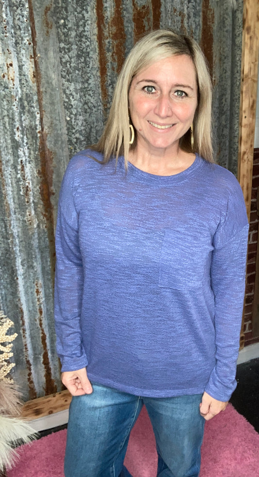 Marlin Slub Hacci Long Sleeve Tee