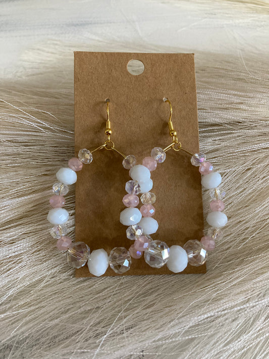 Cleared Shimmer Pink Earrings