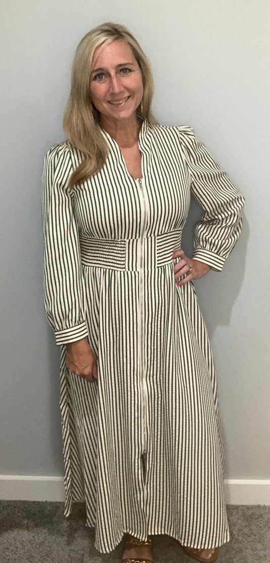 Green Striped Dress