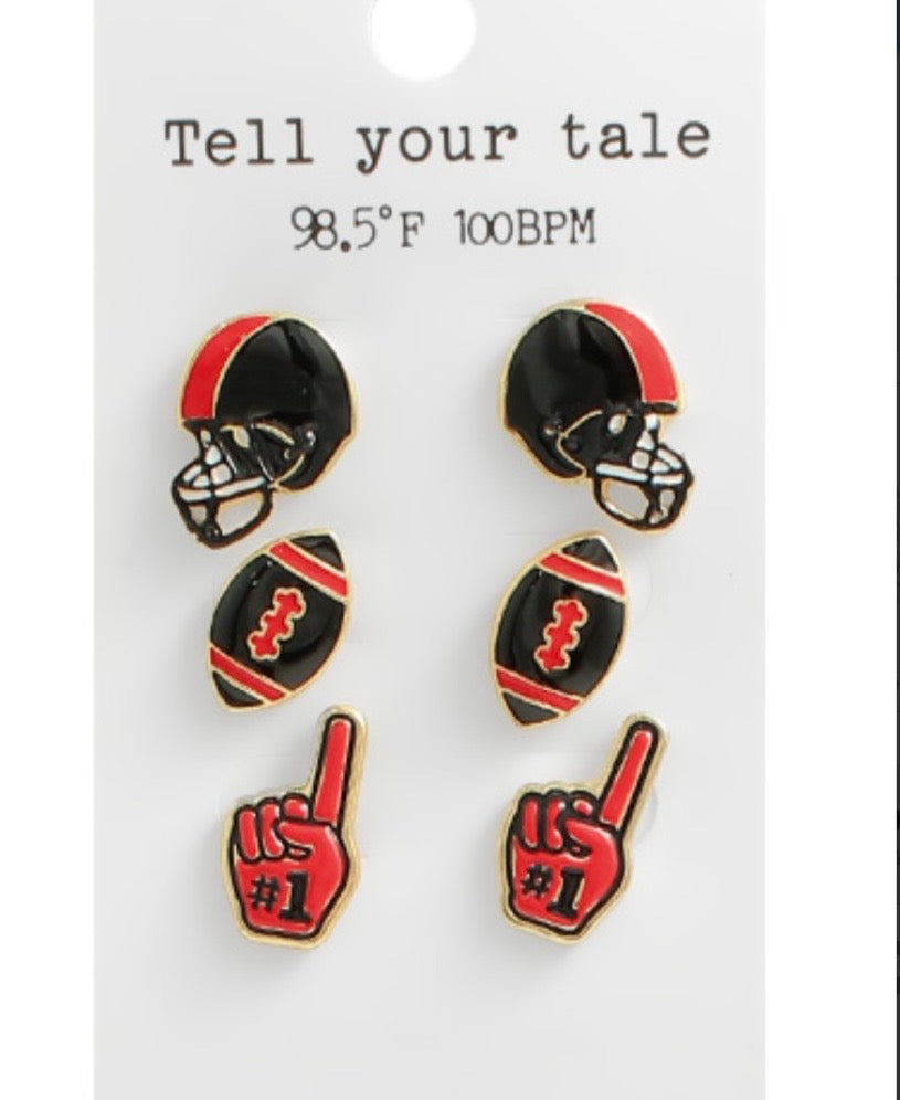 Gameday Epoxy Football Earring Set