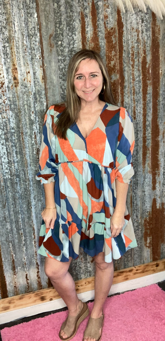Navy Mix Dress