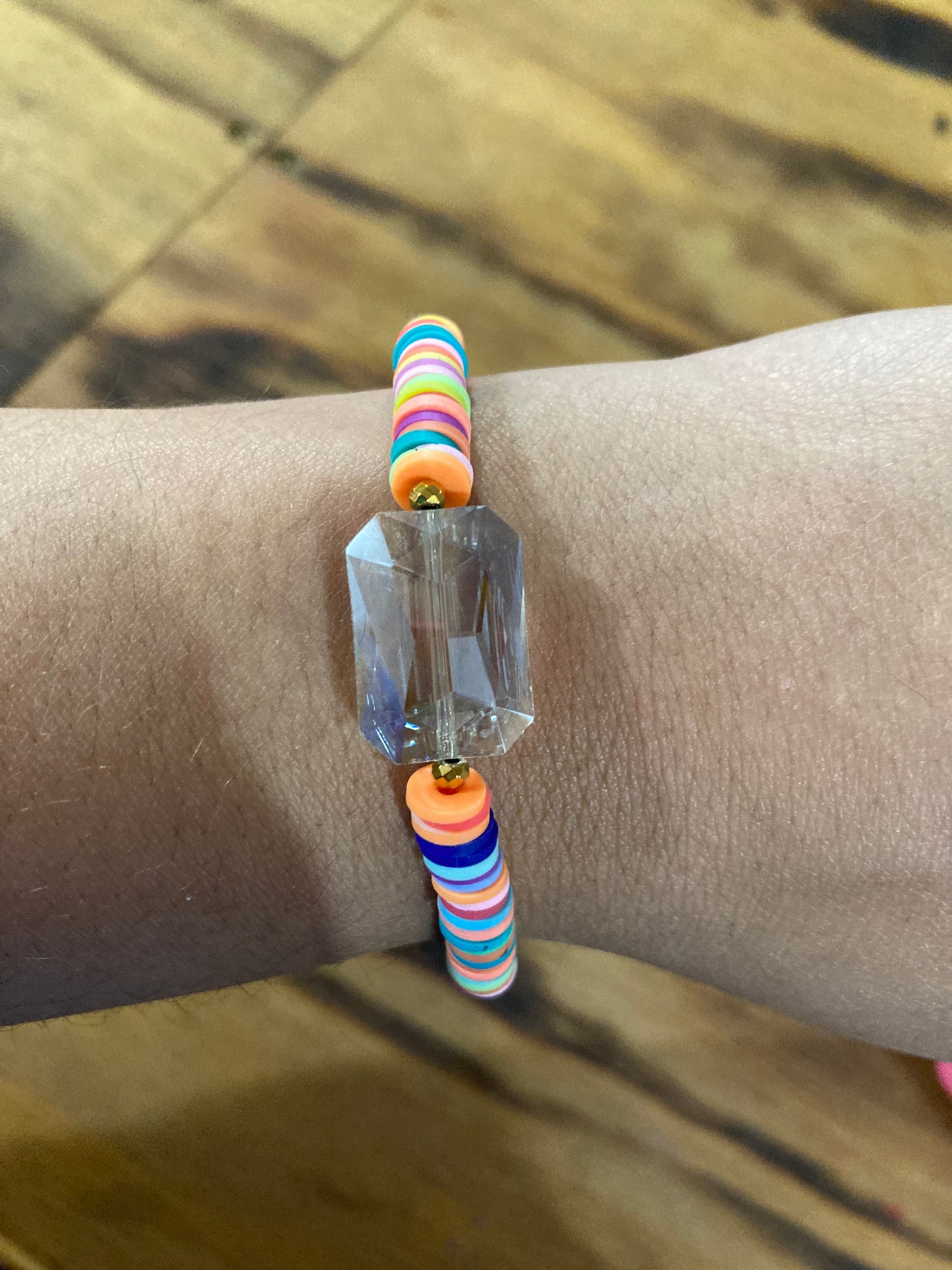 Colorful Disc Gem Bracelet