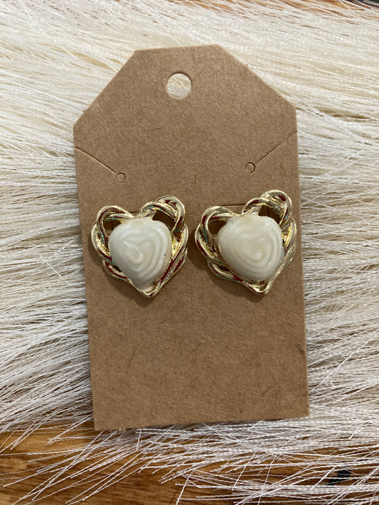Gold Heart earrings
