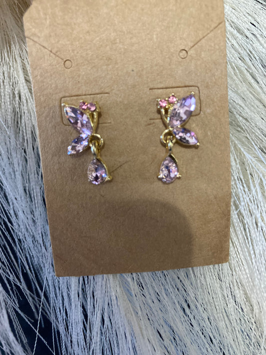 Pink Butterfly dangles
