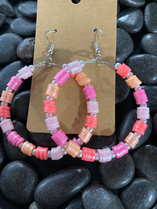 Light Colorful Beaded Earrings