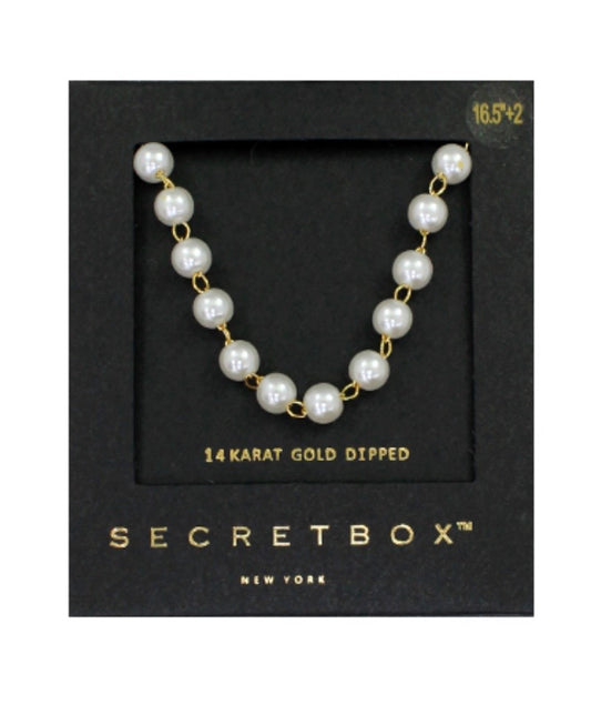 0.75MM Pearl Linked Chain Necklace